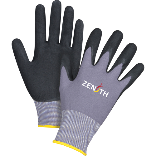 Gants ZX-1 de premi&egrave;re qualit&eacute; compatibles avec les &eacute;crans tactiles, 11/2T-Grand, R&ecirc;vetement Nitrile/Mousse de nitrile, Calibre 15, Enveloppe en Nylon Maritime Industrial Rubber