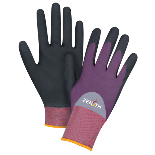 ZX-2 Premium Coated Gloves, 7/Small, Nitrile/Foam Nitrile Coating, 18 Gauge, Nylon Shell Maritime Industrial Rubber