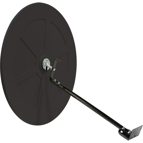 Convex Mirror with Bracket, Indoor/Outdoor, 36" Diameter Maritime Industrial Rubber
