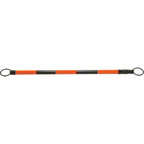Barre pour c&ocirc;ne de circulation r&eacute;tractable, Longueur d&eacute;ploy&eacute;e de 7' 5'', Noir/Orange Maritime Industrial Rubber