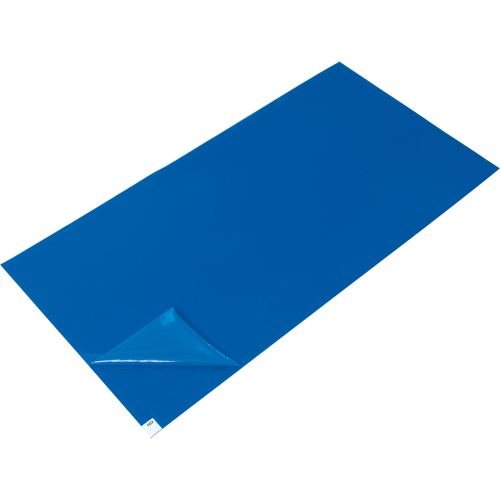 Peel-Away Cleanroom Mat Refills, 1.57 mils Thick, 2' W, 3-3/4' L x Blue Maritime Industrial Rubber