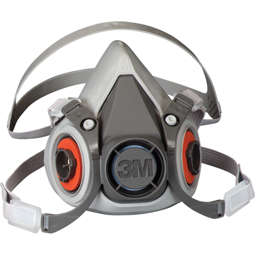 6000 Series Half Facepiece Reusable Respirator, Thermoplastic, Large Maritime Industrial Rubber