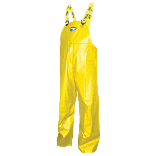 Journeyman&reg; Bib Pants, Large, Polyester/PVC, Yellow Maritime Industrial Rubber