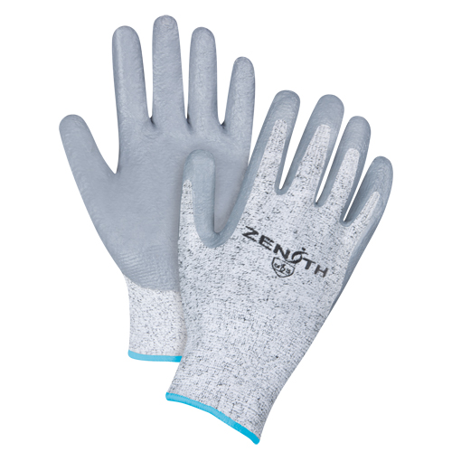 Gants &eacute;lastiques sans coutures r&eacute;sistants &agrave; la coupe, Taille T-Grand/10, Calibre 13, Rev&ecirc;tement Nitrile, Enveloppe en PEHP, ANSI/ISEA 105 niveau 2/EN 388 niveau 3 Maritime Industrial Rubber
