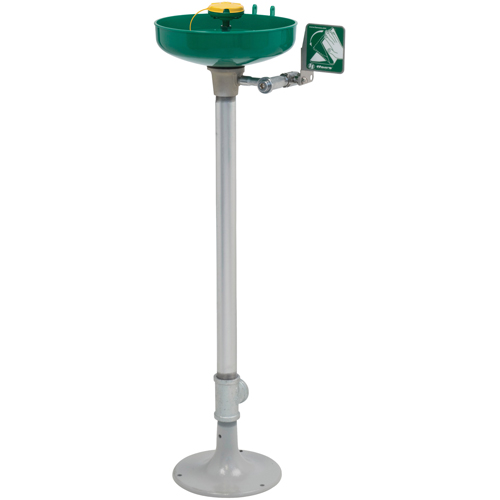 Axion&reg; Eye/Face Wash Station, Pedestal Installation, Plastic Bowl Maritime Industrial Rubber