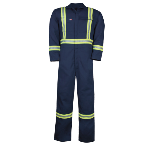 Combinaison non doubl&eacute;e Westex UltraSoft, Taille 34/36, Bleu marine, 12,4 cal/cm2 Maritime Industrial Rubber