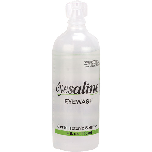 Saline Eyewash Bottles, Full Bottle, 4 oz. Maritime Industrial Rubber