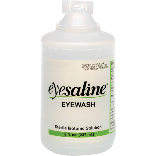 Saline Eyewash Bottles, Full Bottle, 8 oz. Maritime Industrial Rubber