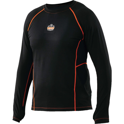 Long Sleeve Thermal Shirts, Men's, Medium, Black Maritime Industrial Rubber