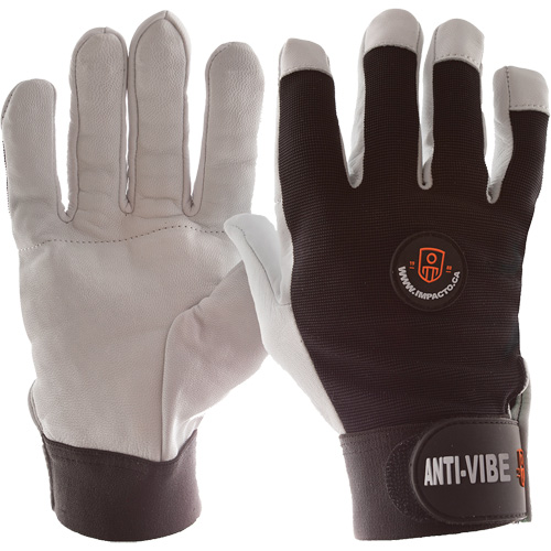 Anti-Vibration Air Glove&reg;, Size Medium, Pearl Leather Palm Maritime Industrial Rubber