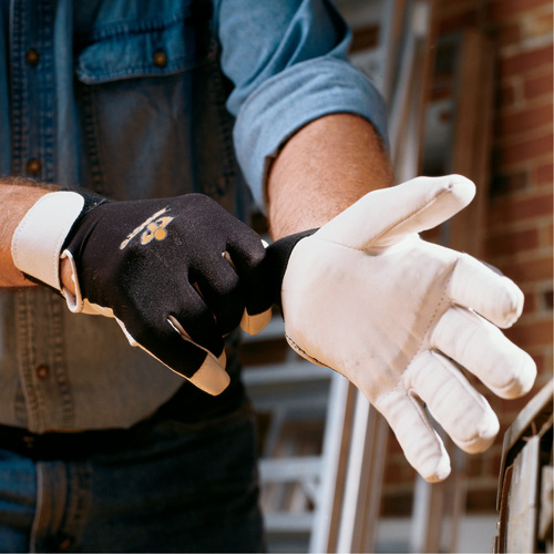 Anti-Vibration Air Glove&reg;, Size Medium, Pearl Leather Palm Maritime Industrial Rubber