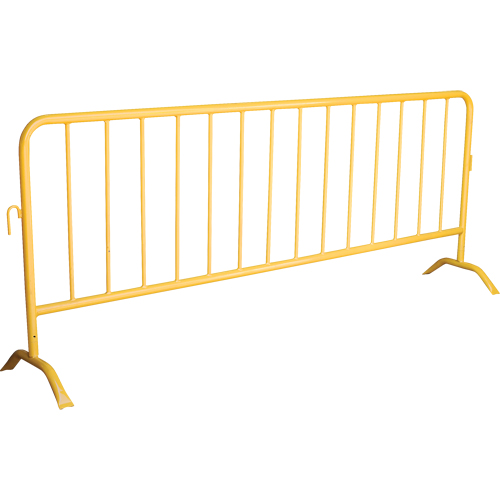 Barri&egrave;re portative, Emboîtables, 102" lo x 40" h, Jaune Maritime Industrial Rubber