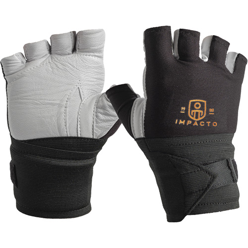 Anti-Vibration Gloves- Right, Size Small, Grain Leather Palm Maritime Industrial Rubber