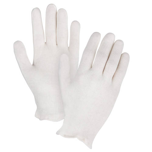 Mediumweight Inspection Gloves, Poly/Cotton, Hemmed Cuff, Ladies Maritime Industrial Rubber