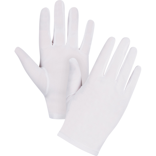 Low-Lint Inspection Gloves, Nylon, Hemmed Cuff, Men's Maritime Industrial Rubber