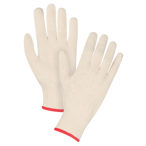 Standard-Duty String Knit Gloves, Poly/Cotton, 7 Gauge, Small Maritime Industrial Rubber