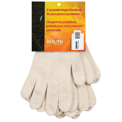 Gants en tricot de poids lourd, Poly/coton, Calibre 7, Moyen Maritime Industrial Rubber