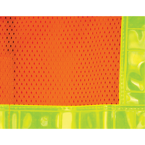 5-Point Tear-Away Traffic Safety Vest, High Visibility Orange, Large, Polyester Maritime Industrial Rubber