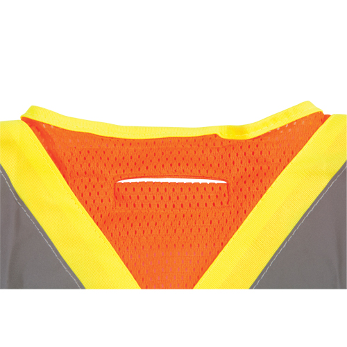 Veste d'arpenteur haute visibilit&eacute;, conforme &agrave; la CSA, Orange haute visibilit&eacute;, Moyen, Polyester Maritime Industrial Rubber