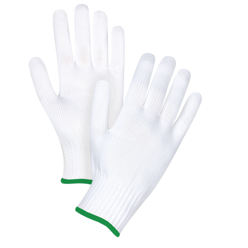 Seamless String Knit Gloves, Polyester, 10 Gauge, Medium Maritime Industrial Rubber