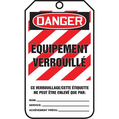 Lockout Tags, Cardstock, 3-3/8" W x 5-7/8" H, French Maritime Industrial Rubber