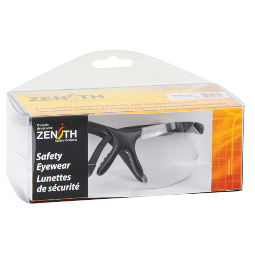Lunettes de s&eacute;curit&eacute; s&eacute;rie Z1800 avec verres de lecture, Anti-&eacute;gratignures, Transparent, Dioptrie 2,5 Maritime Industrial Rubber
