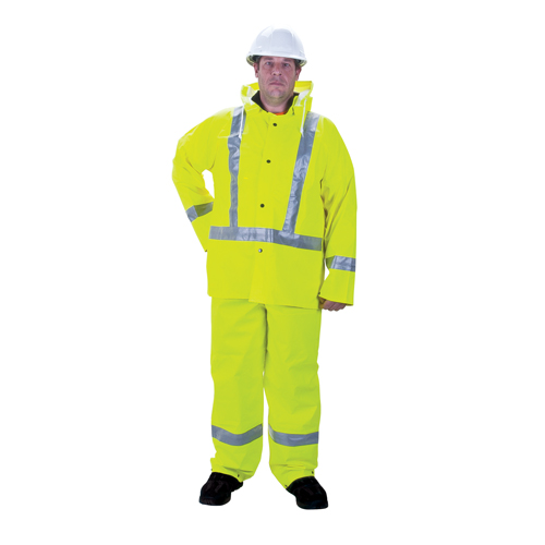 RZ900 Premium Traffic Rain Suit, Polyester/PVC, Medium, Lime-Yellow Maritime Industrial Rubber