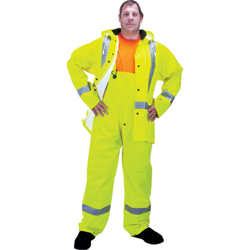 RZ900 Premium Traffic Rain Suit, Polyester/PVC, Medium, Lime-Yellow Maritime Industrial Rubber