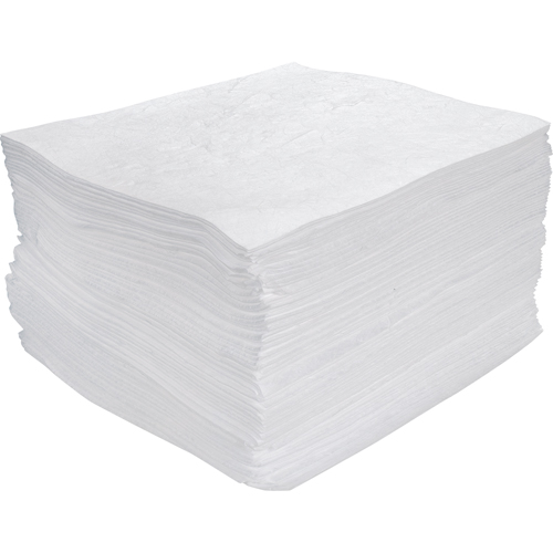 Premium Meltblown Sorbent Pads, Oil Only, 15" x 17", 30 gal. Absorbancy Maritime Industrial Rubber