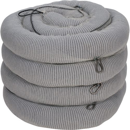 Sorbent Boom, Universal, 10' L x 5" W, 26 gal. Absorbancy, 4 /Pack Maritime Industrial Rubber