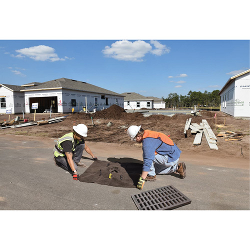 Ultra-Drain Guard&reg; Catch Basin Insert, Oil & Sediment, 60" L x 60" W Maritime Industrial Rubber
