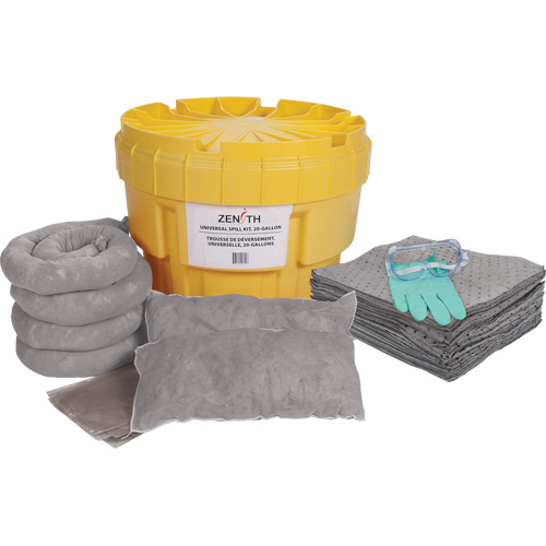 Trousse de d&eacute;versements &agrave; grande capacit&eacute;, Universel, Overpack/Baril de r&eacute;cup&eacute;ration, Absorbance de 20 gal. US Maritime Industrial Rubber