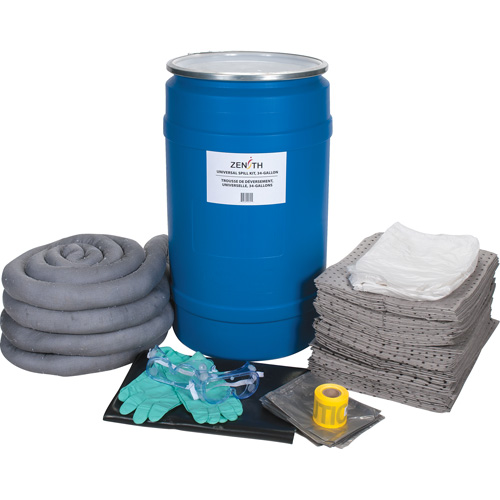 Large-Capacity Spill Kit, Universal, Drum, 30 US gal. Absorbancy Maritime Industrial Rubber
