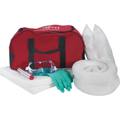 Vehicle Spill Kit, Oil Only, Bag, 10 US gal. Absorbancy Maritime Industrial Rubber