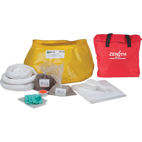 Trousse de lutte contre les d&eacute;versements pour l'ouest du canada, Huile seulement, Sac, Absorbance de 17 gal. US Maritime Industrial Rubber