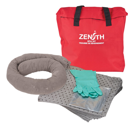 Trousse &eacute;conomique de lutte contre les d&eacute;versements, Universel, Sac, Absorbance de 5 gal. US Maritime Industrial Rubber