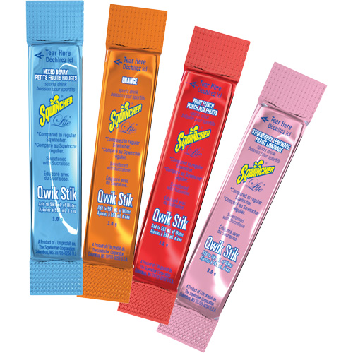 Sqwincher&reg; Boisson de r&eacute;hydratation ZERO Qwik Stik, Poudre, Orange Maritime Industrial Rubber