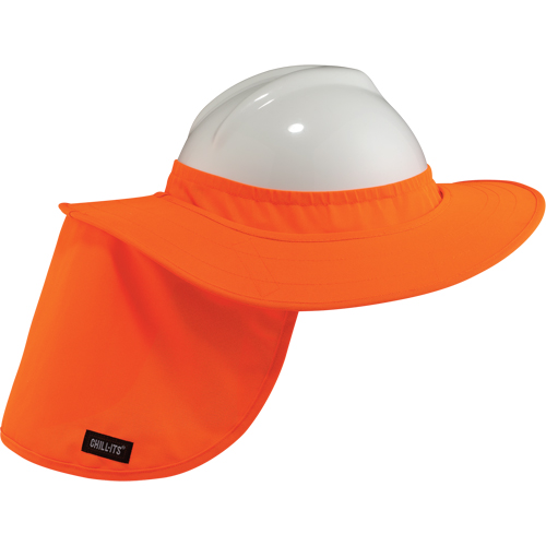 Chill-Its&reg; 6660 Hard Hat Brims, Hi-Vis Orange Maritime Industrial Rubber