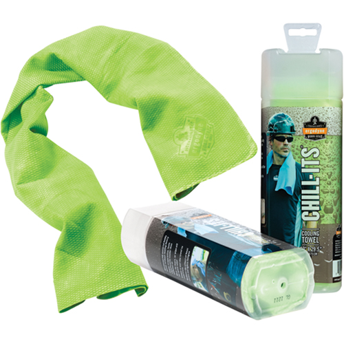 Chill-Its&reg; 6602 Cooling Towels, Hi-Vis Lime Maritime Industrial Rubber