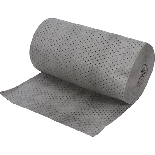 Industrial-Grade Fine Fibre Sorbent Rolls, Mediumweight, 150' L x 30" W, 50 gal. Absorbancy Maritime Industrial Rubber