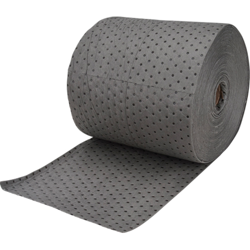 Industrial-Grade Fine Fibre Sorbent Rolls, Mediumweight, 150' L x 15" W, 25 gal. Absorbancy Maritime Industrial Rubber