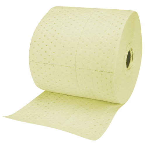 Industrial-Grade Fine Fibre Sorbent Rolls, Mediumweight, 150' L x 15" W, 25 gal. Absorbancy Maritime Industrial Rubber