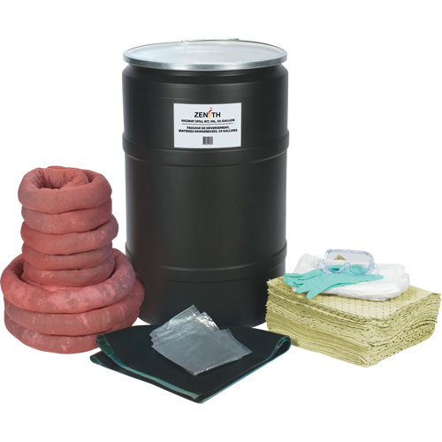 Spill Kit, Hazmat, Drum, 55 US gal. Absorbancy Maritime Industrial Rubber