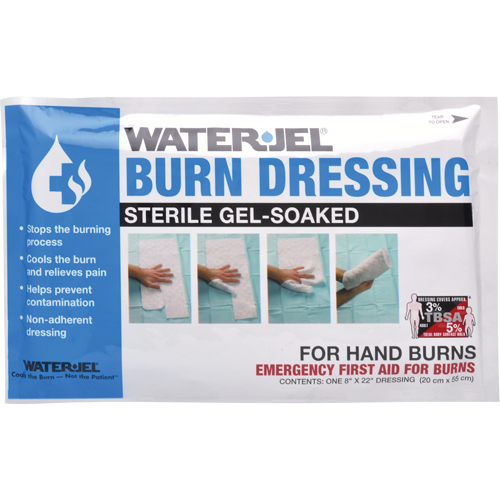 Pansements pour brûlures Water Jel , 8" x 22", Classe 2 Maritime Industrial Rubber