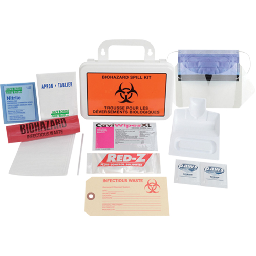 Deluxe Clean-Up Spill Kit, Biohazard, Case Maritime Industrial Rubber