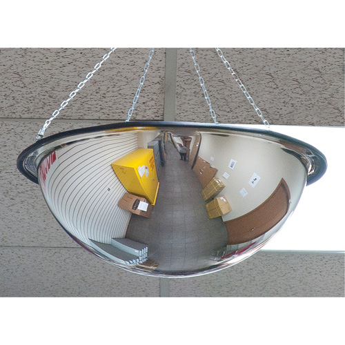 360° Dome Mirror, Full Dome, Open Top, 20" Diameter Maritime Industrial Rubber