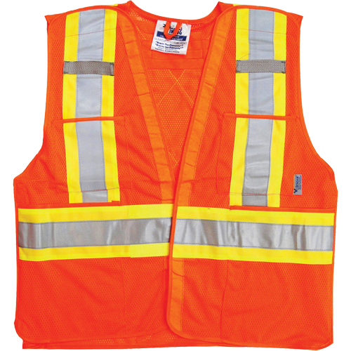 Vestes de s&eacute;curit&eacute; pour la circulation, Orange haute visibilit&eacute;, Moyen/Petit, Polyester Maritime Industrial Rubber