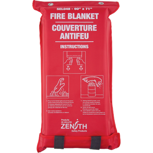 Fire Blanket, Fibreglass, 60"W x 71"L Maritime Industrial Rubber