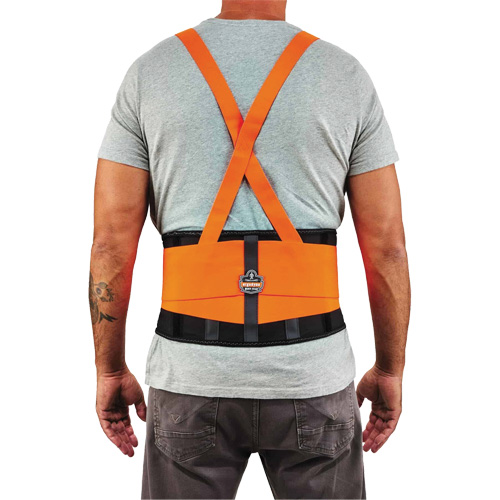 ProFlex 100HV Economy Spandex Hi-Vis Back Support Brace, Elastic, Small Maritime Industrial Rubber
