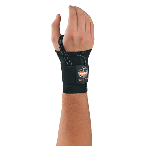 Proflex&reg; 4000 Single Strap Wrist Support - Left Hand, Elastic, Medium Maritime Industrial Rubber
